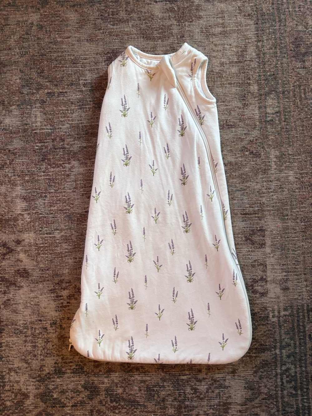 Kyte Baby XS White Sleep Sack with Lavender Flowers